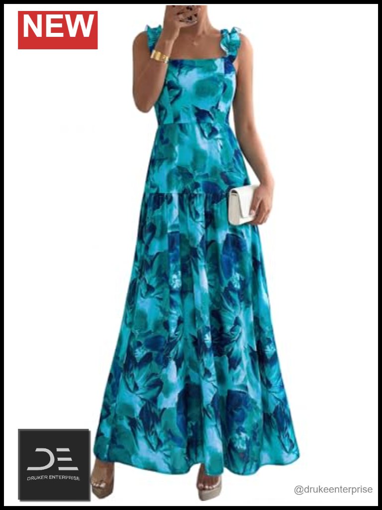 Sleeveless Smocked Floral Maxi Dress